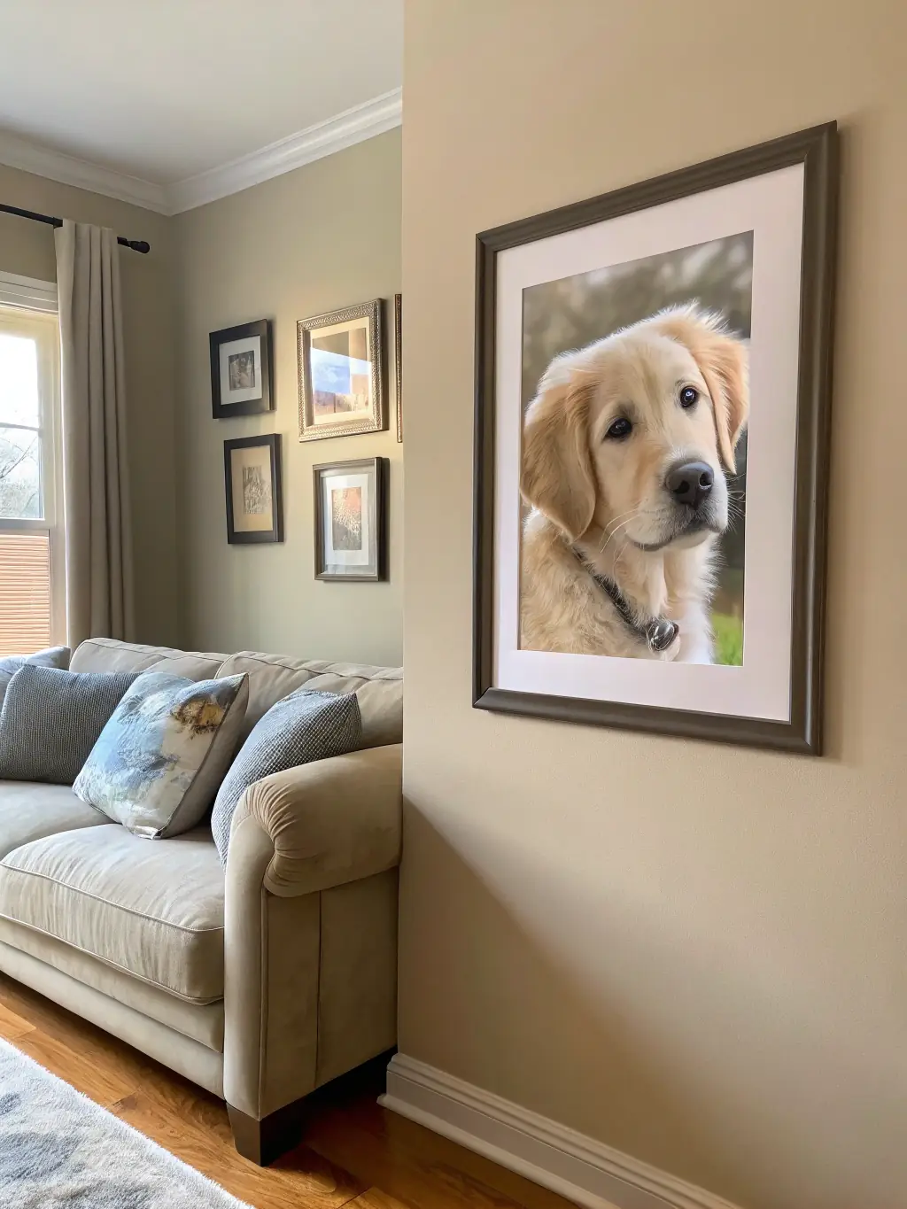 A close-up photo of a friendly golden retriever being petted during a drop-in visit, showcasing the care and attention provided by Paws of Brevard.